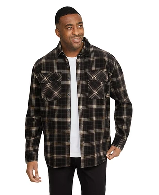 Johnny Bigg Big & Tall Leroy Check Cord Overshirt