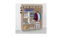 Slickblue 69" High-Leg Cloth Wardrobe with Non-Woven Fabric for Easy Assembly and Stylish Storage