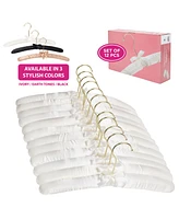 Florida Brands Padded Clothing Fabric Hangers for Women Clothing Set of 12