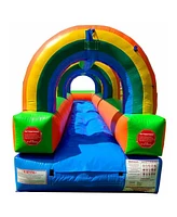 Pogo Bounce House Inflatable Slip and Splash Slide (Without Blower) - 25' Foot Long x 9' Foot Tall x 6' Foot Wide - Crossover Slip and Splash Slide