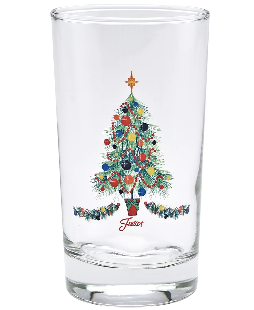 Fiesta Christmas Tree Juice Glass, Set of 4