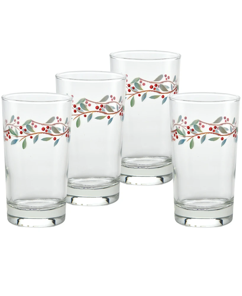 Fiesta Nutcracker Holly Juice Glass, Set of 4