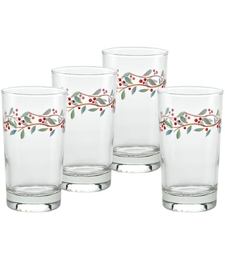 Fiesta Nutcracker Holly Juice Glass, Set of 4