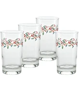 Fiesta Nutcracker Holly Juice Glass, Set of 4