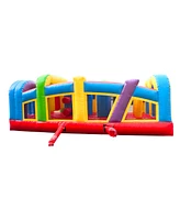 Pogo Bounce House Inflatable Obstacle Course for Kids (Without Blower) - 19.5 x 8 x 7.5 Foot Backyard Inflatable Bouncy Jumper