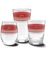 Fiesta Sunset Horizon Edgeline Stemless Wine Glass, Set of 4