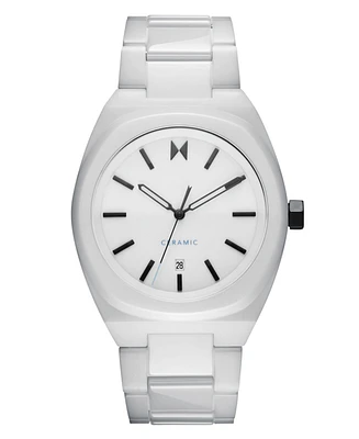 Mvmt Men's Odyssey Ii White Ceramic Bracelet Watch ,40mm