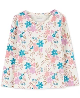 Carter's Toddler Girls Floral-Print T-Shirt & Flutter Dress, 2 Piece Set