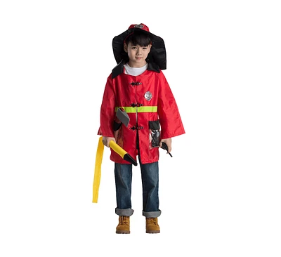 Dress Up America Red Fire Fighter Role Play Set - Kids