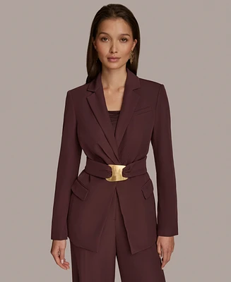 Donna Karan New York Women's Hardware-Detail Belted Jacket