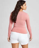 And Now This Women's Long-Sleeve Seamless Crewneck Top, Created for Macy's