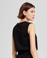 And Now This Women's Piping-Trim Sleeveless Top, Exclusively at Macy's