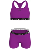 Nike Big Girls Racerback Top & Shorts Swimsuit, 2 Piece Set