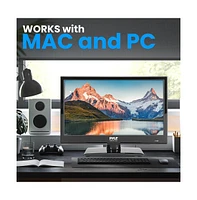 Pyle 15.6 Led Rv Digital Tv with Dvd Combo, Full Hd Flat Screen, 12V/24V Car Adapter