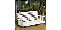Slickblue 2-Seater Outdoor Patio Swing Chair with Cup Holders