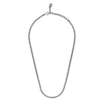 UNOde50 Sterling Silver Metal Braided Chain Shape Necklace