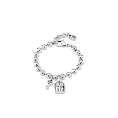 UNOde50 Padlock and Key Charms Bracelet