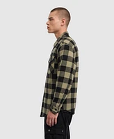 Ecko Unltd Men's Snap Front Sherpa Flannel Shacket