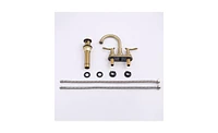 Slickblue 2-Handle 4-Inch Brushed Gold Bathroom Faucet with Pop-Up Drain and Supply Hoses for Vanity Sinks