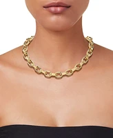 Macy's Polished Rolo Link Chain 18" Necklace in 14k Gold Over Sterling Silver Made in Italy