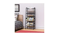 Slickblue 4-Tier Tall Ladder Bookshelf - Modern Open Bookcase for Bedroom, Living Room