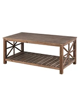 Slickblue 52''W Handcrafted Coffee Table In Front Of The Sofa Or Loveseat For Living Room