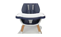 Slickblue Toddler Childrens High Dining Chair Detachable Two-In-One Table And Chair Navy Blue