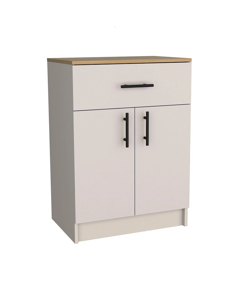 Depot E-Shop Barbados Pantry Organizer Cabinet 33" H, One Drawer, Two Interior Shelves, Two Doors