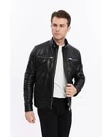 Furniq Uk Men's Fashion Jacket, Nappa Black