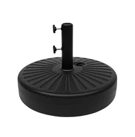 Slickblue 20" Round Plastic Water Injection Base for Parasol, Lightweight and Durable Umbrella Stand for Outdoor Use