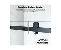 gaomon Shower Door, 56-60" W × 76" H Frameless Sliding Shower Door,Waterproof Glass Shower Door with Stainless Steel Handle and Seal Strip