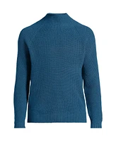 Lands' End Men's Long Sleeve Shaker Mock Neck Sweater