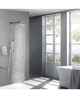 Streamdale Furniture Ceiling Mounted Shower System Combo Set With Handheld And 16" Shower Head