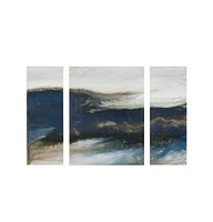 Streamdale Furniture Rolling Waves Triptych 3-Piece Canvas Wall Art Set