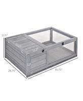 Streamdale Furniture Versatile Turtle Cage with "2 Room Design" for Indoor/Outdoor Use