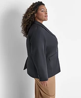 Dkny Plus Double Breasted Notch-Collar Jacket