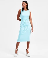 Bar Iii Women's Ruched Sleeveless Midi Dress, Exclusively at Macy's