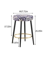 Streamdale Furniture Modern Kitchen Bar Stools, Chic Dining Chairs with Footrest