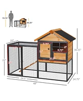 Streamdale Furniture Spacious Rabbit Hutch Sturdy, Weather Resistant Outdoor Home with Easy Cleanup