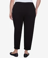 Alfred Dunner Plus Romancing the Stone Cuffed Ankle Ponte Pants