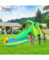 Pogo Bounce House Backyard Kids Gator Inflatable Water Park for Kids