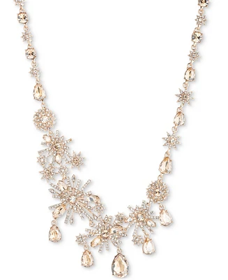 Marchesa Gold-Tone Stone & Crystal Starburst Cluster Collar Necklace, 16" + 3" extender