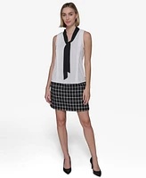 Karl Lagerfeld Paris Women's Tie-Neck Blouse