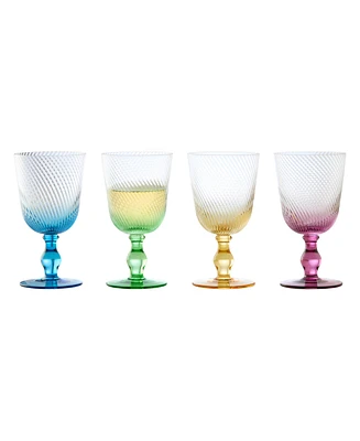 Anton Studio Designs Swirl Wine Glasses, Set of 4