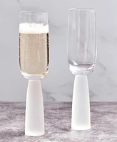 Anton Studio Designs Oslo Champagne Flutes Frost, Set of 2