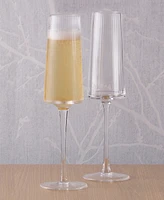 Anton Studio Designs Empire Clear Champagne Flutes, Set of 2