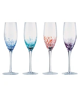 Anton Studio Designs Speckle Champagne Flutes, Set of 4