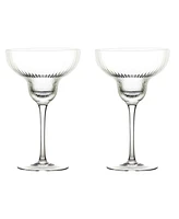 Anton Studio Designs Empire Clear Margarita Glasses, Set of 2