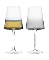 Anton Studio Designs Empire Wine Glasses Smoke, Set of 2