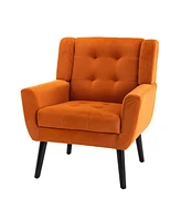 Modern Soft Velvet Material Ergonomics Accent Chair Living Room Chair Bedroom Chair Home Chair